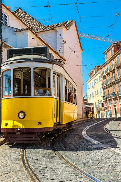 Vintage tram in the city center of Lisbon Lisbon, Portugal | Lisbon ...