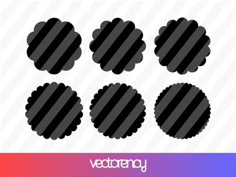 Scallop Circle Svg Shape Cut File Cricut Vectorency