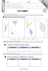 Angles CM2 Exercice évaluation révision leçon pdf à imprimer