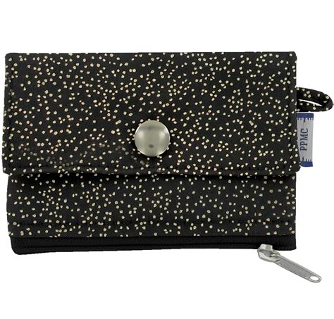 Mini Pochette Porte Monnaie Noir Paillet Papa Pique Et Maman Coud