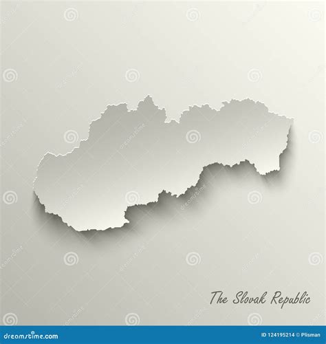 Abstract Design Map the Slovak Republic Template Stock Vector