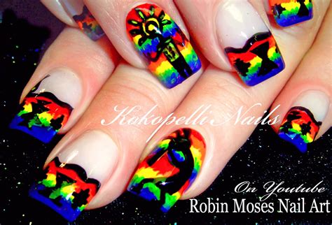 Nail Art By Robin Moses Kocopelli Nails Southwestern Native American