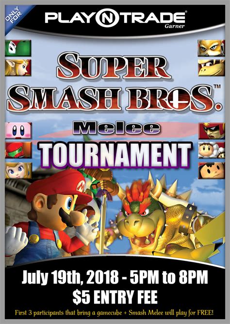 Super Smash Bros MELEE Tournament | PlayNTrade | Garner | Trade and Buy ...