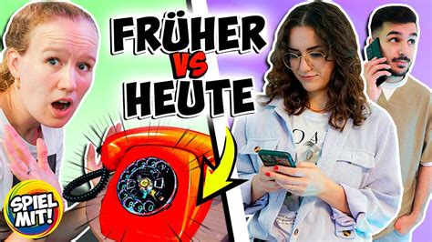 TECHNIK FRÜHER VS HEUTE Handys Telefone Internet damals und heute