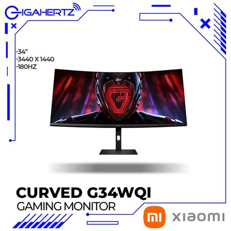 Xiaomi Curved Gaming Monitor G34wqi Gigahertz