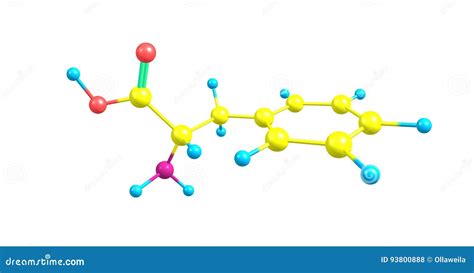 Phenylalanine Molecular Structure. Phenylalanine Skeletal Chemical Formula. Chemical Molecular ...