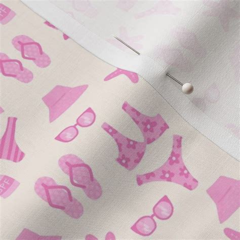 Beach Day Summer Pool Party Bikini Flip Fabric Spoonflower