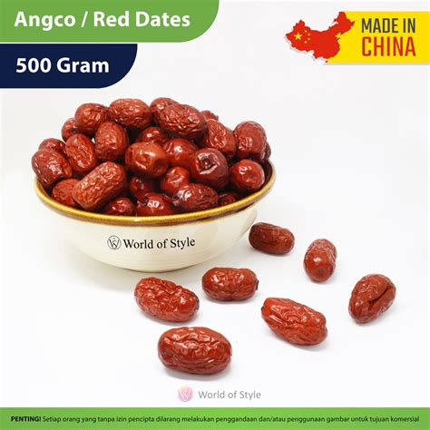 Jual Angco Hong Zao Kurma Merah Red Dates Jujube Gr Biji