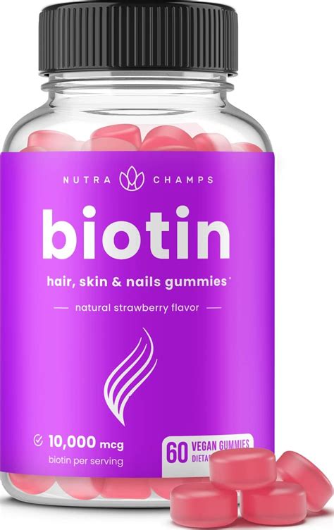 Amazon Gomitas de Biotin 10 000 mcg la máxima potencia para