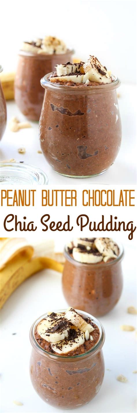 Peanut Chocolate Chia Pudding In 2019 Chocolate Chia Pudding