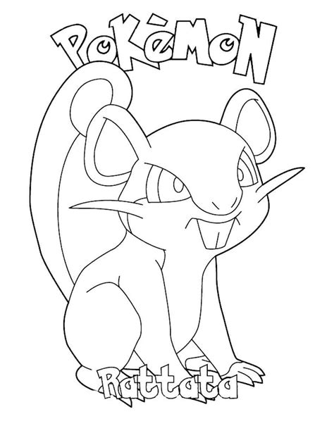 Pokemon Rattata Coloring Page Coloring Nation