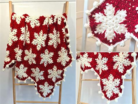 Ravelry Christmas Snowflakes Afghan Pattern By Crafting Happiness