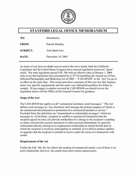 Writing A Legal Memorandum Template