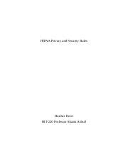 HIPAA Training Manual Course Project 1 .docx - HIPAA Privacy and ...