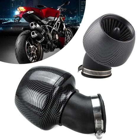 Buy 28mm 48mm Motorcycle Air Intake Filter Cleaner 45 Degree Angled