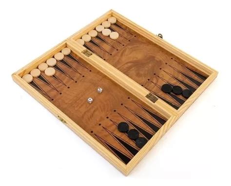 Ajedrez De Mesa Madera Damas Backgammon Juego 3 En 1 Hb Cuotas