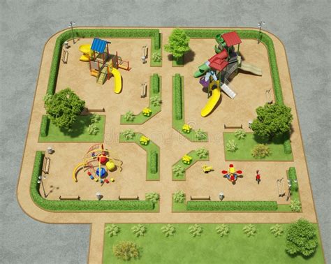 Park Playground Aerial View Stock Illustrations – 91 Park Playground ...