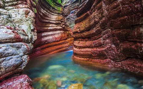 nature, Landscape, River, Canyon, Austria, Erosion, Colorful, Water ...