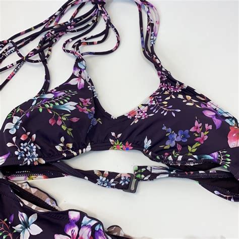 Hobie Swim Hobie Purple Floral Bikini Medium Poshmark