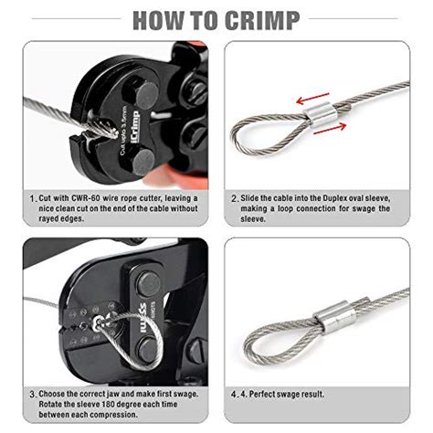 Iwiss Wire Rope Crimping Tool For Aluminum Crimping Loop Sleeve Two