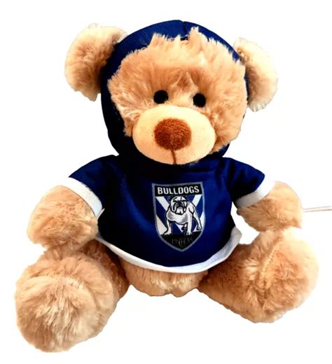 CANTERBURY BULLDOGS NRL TEAM 2004 Rugby Plush Teddy Bear with Hoodie ...