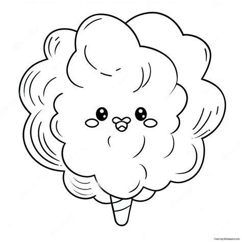 Fluffy Cotton Candy Coloring Page 15461 12180