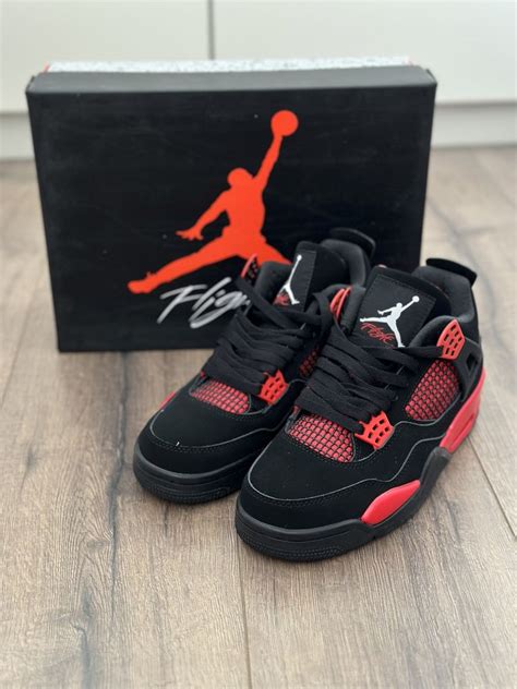 Adidasi Air Jordan 4 Retro Red Thunder Piele Model Nou 2023 Bucuresti Sectorul 3 • Olxro