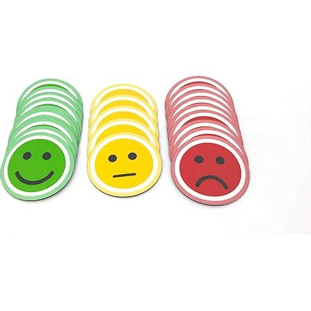 Sad Smiley Magnets Red 5 Magnets 2 Inch Whiteboard Magnets At