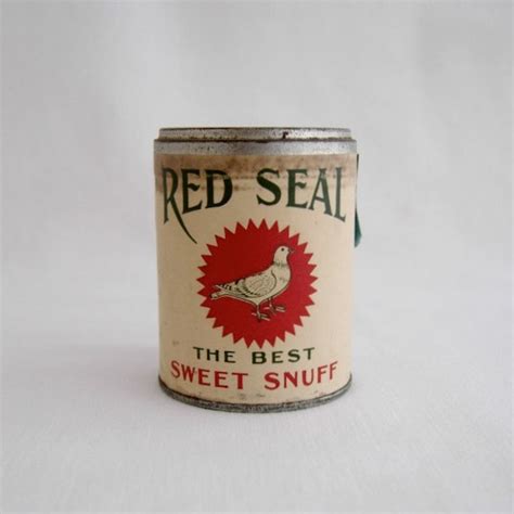 Vintage Red Seal Snuff Sample Can by RosaMeyerCollection on Etsy