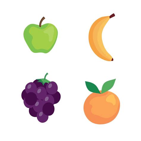 Set Of Fresh And Healthy Fruits 17451491 Vector Art At Vecteezy