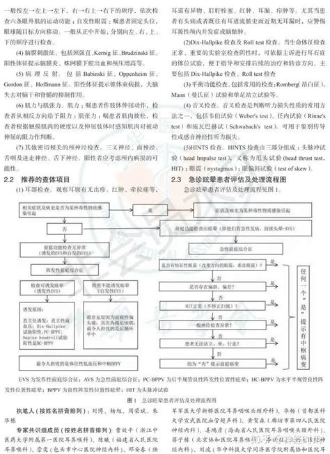 眩晕急诊诊断与治疗专家共识 知乎