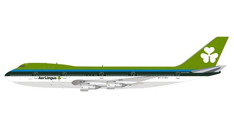 Aer Lingus Boeing 747 100 Ei Bed With Stand Inflight If741ei0820 Scale