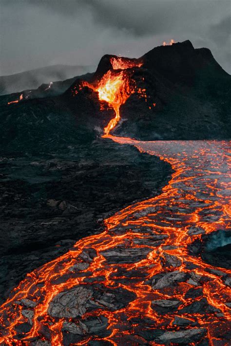 Volcano Eruption Lava Background