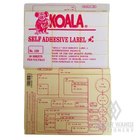 STICKER LABEL UNDANGAN KOALA NO 103 Lazada Indonesia