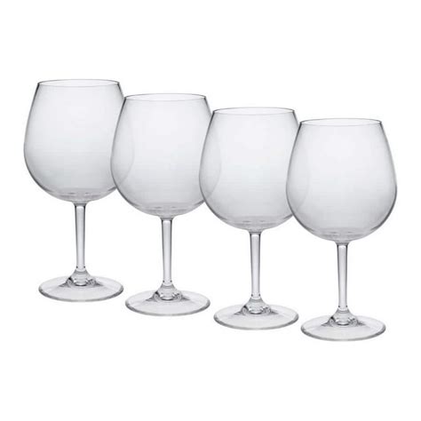 23 oz. Stemmed Acrylic Wine Glasses Set (Set of 4) SSAWGS8 - The Home Depot