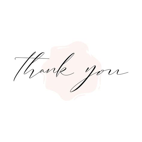 Premium Vector Calligraphy Thank You Hand Lettering Design