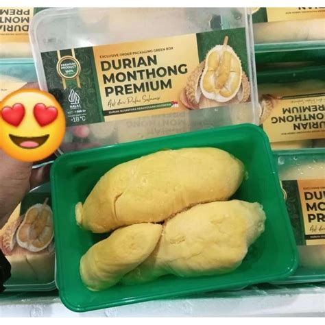 Jual Durian Montong Premium Asli Parigi Green Box Durian Kupas Frozen