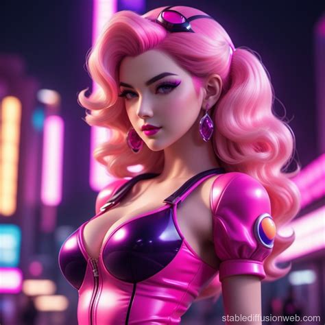 Princess Peach Wearing A Bikini Kissing Nami Wearing A Bikini On A Bed Prompts Stable