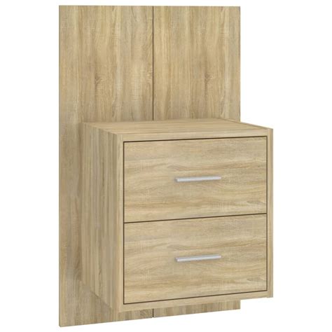 TIP Tables Tables de chevet murales 2 pcs Chêne sonoma Bois d