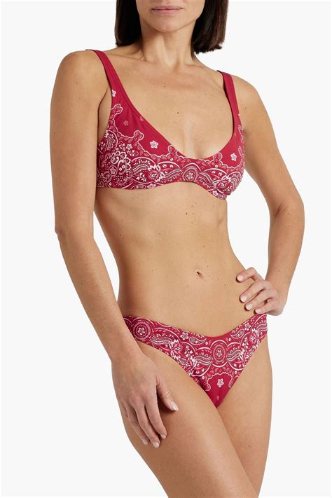 Zimmermann Paisley Print Bikini Top The Outnet