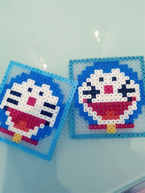 Doraemon Coasters Hama Perler Beads By Love Cupcoonka