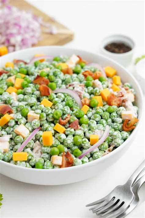 Classic Pea Salad - Nutmeg Nanny