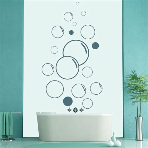 Floating Bubbles Bath Soap Wall Stickers Lather Bathroom Wall Stickers ...