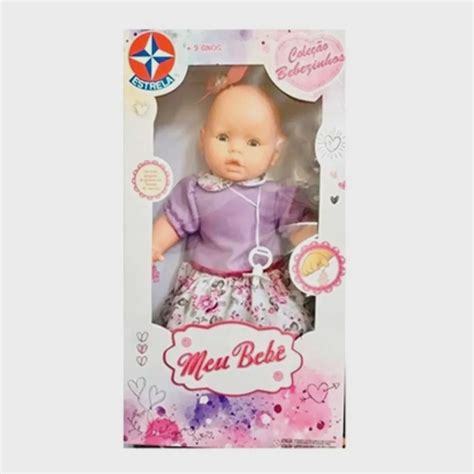 Boneca Meu Bebe Bebezão Original Estrela Grande Chupeta e Sapato