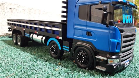 Miniatura Scania P Bi Truck Qualificado Arqueada Frete Gr Tis