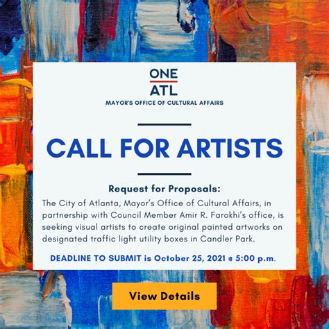 City Of Atlanta Mayors Office Of Cultural Affairs Call For Artists