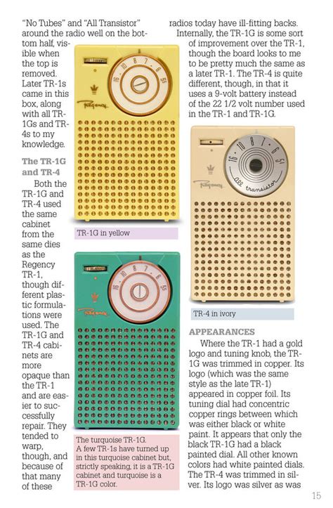 World S First Transistor Radio Regency Tr 1 Book Full Of Facts And Color Photos Ebay