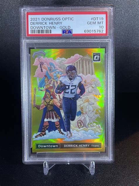 2021 Donruss Optic Gold Downtown Derrick Henry 10 Psa 10 Ebay