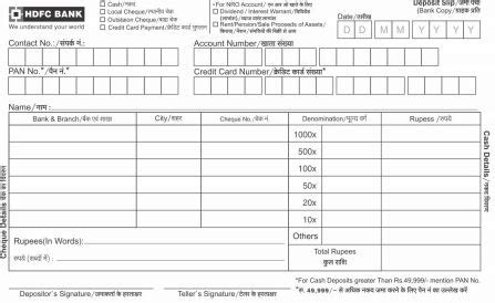 Hdfc Bank Cheque Deposit Slip Fillable How To Fill Cheque – Themelower