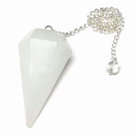 White Selenite Gemstone Dowsing Cone Pendulum At Rs Piece In Jaipur